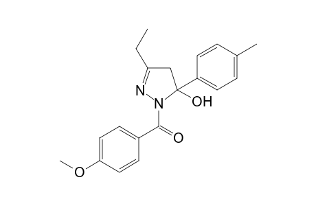 [3-ethyl-5-(4-methylphenyl)-5-oxidanyl-4H-pyrazol-1-yl]-(4-methoxyphenyl)methanone