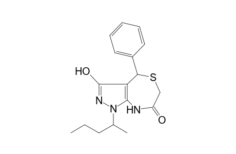 1H-Pyrazolo[3,4-E][1,4]thiazepin-7(6H)-one, 4,8-dihydro-3-hydroxy-1-(1-methylbutyl)-4-phenyl-