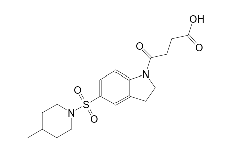 1H-indole-1-butanoic acid, 2,3-dihydro-5-[(4-methyl-1-piperidinyl)sulfonyl]-gamma-oxo-