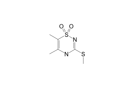 5,6-DIMETHYL-3-METHYLSULFANYL-4H-1,2,4-THIADIAZINE-1,1-DIOXIDE