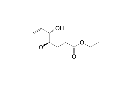 6-Heptenoic acid, 5-hydroxy-4-methoxy-, ethyl ester, [R-(R*,S*)]-