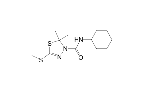 N-Cyclohexyl-2,2-dimethyl-5-(methylthio)-1,3,4-thiadiazole-3(2H)-carboxamide