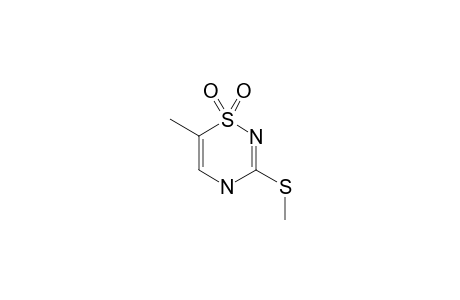 6-METHYL-3-METHYLSULFANYL-4H-1,2,4-THIADIAZINE-1,1-DIOXIDE
