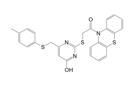 4-pyrimidinol, 6-[[(4-methylphenyl)thio]methyl]-2-[[2-oxo-2-(10H-phenothiazin-10-yl)ethyl]thio]-