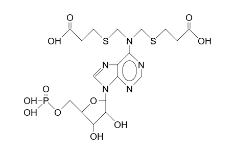 N/6/,N/6/-Bis((2-carboxyethyl)thiomethyl)-adenosine monophosphate