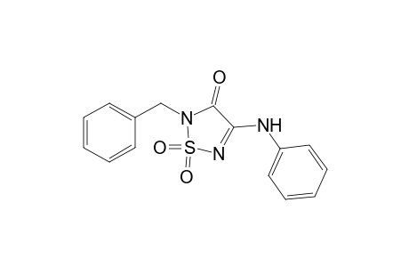 1,2,5-Thiadiazol-3(2H)-one, 4-(phenylamino)-2-(phenylmethyl)-, 1,1-dioxide