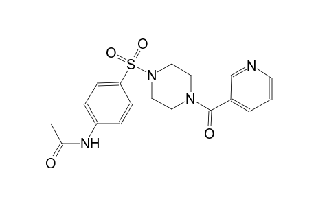 acetamide, N-[4-[[4-(3-pyridinylcarbonyl)-1-piperazinyl]sulfonyl]phenyl]-