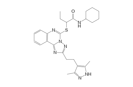 butanamide, N-cyclohexyl-2-[[2-[2-(3,5-dimethyl-1H-pyrazol-4-yl)ethyl][1,2,4]triazolo[1,5-c]quinazolin-5-yl]thio]-