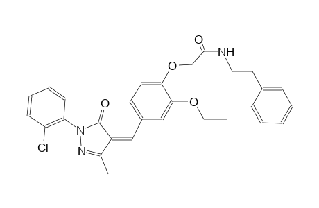 2-(4-{(Z)-[1-(2-chlorophenyl)-3-methyl-5-oxo-1,5-dihydro-4H-pyrazol-4-ylidene]methyl}-2-ethoxyphenoxy)-N-(2-phenylethyl)acetamide