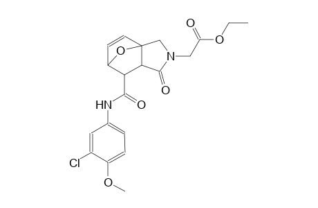 ethyl 2-{6-[(3-chloro-4-methoxyphenyl)carbamoyl]-4-oxo-10-oxa-3-azatricyclo[5.2.1.0¹,⁵]dec-8-en-3-yl}acetate