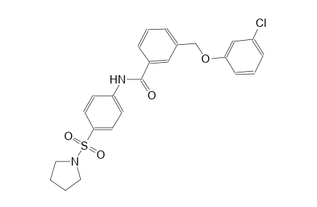 3-[(3-chlorophenoxy)methyl]-N-[4-(1-pyrrolidinylsulfonyl)phenyl]benzamide