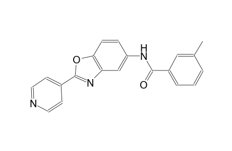 3-methyl-N-[2-(4-pyridinyl)-1,3-benzoxazol-5-yl]benzamide