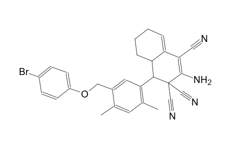 2-amino-4-{5-[(4-bromophenoxy)methyl]-2,4-dimethylphenyl}-4a,5,6,7-tetrahydro-1,3,3(4H)-naphthalenetricarbonitrile
