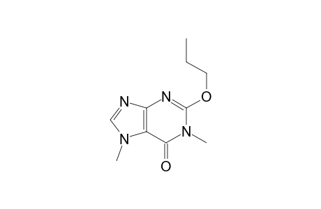 6H-Purin-6-one, 1,7-dihydro-1,7-dimethyl-2-propoxy-
