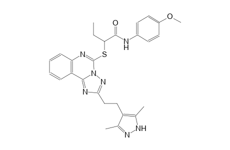 butanamide, 2-[[2-[2-(3,5-dimethyl-1H-pyrazol-4-yl)ethyl][1,2,4]triazolo[1,5-c]quinazolin-5-yl]thio]-N-(4-methoxyphenyl)-