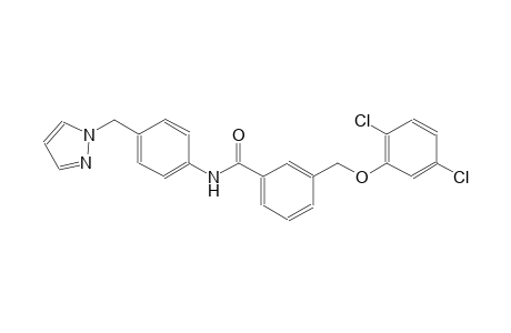 3-[(2,5-dichlorophenoxy)methyl]-N-[4-(1H-pyrazol-1-ylmethyl)phenyl]benzamide