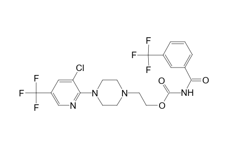 2-[4-[3-chloranyl-5-(trifluoromethyl)pyridin-2-yl]piperazin-1-yl]ethyl N-[3-(trifluoromethyl)phenyl]carbonylcarbamate