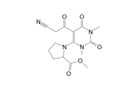 Methyl 1-[5-(Cyanoacetyl)-1,3-dimethyl-2,6-dioxo-1,2,3,6-tetrahydropyrimidin-4-yl]prolinate