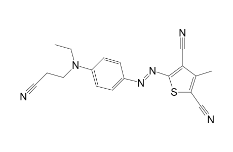 N-Ethyl-N-(2-cyanoethyl)-4-(3,5-dicyano-4-methylthien-2-ylazo)aniline