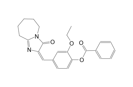 2-ethoxy-4-[(E)-(3-oxo-6,7,8,9-tetrahydro-3H-imidazo[1,2-a]azepin-2(5H)-ylidene)methyl]phenyl benzoate