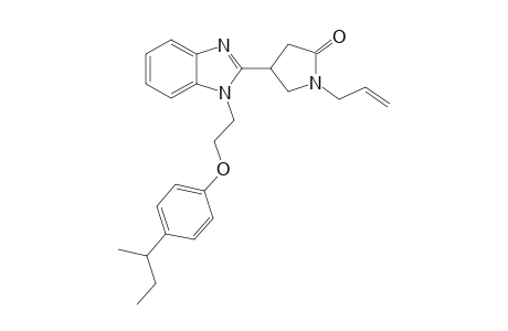 2-Pyrrolidinone, 4-[1-[2-[4-(1-methylpropyl)phenoxy]ethyl]-1H-1,3-benzimidazol-2-yl]-1-(2-propenyl)-