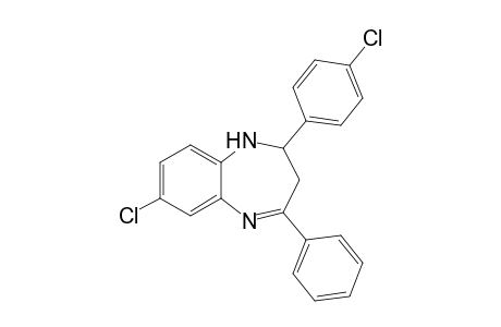 7-Chloranyl-2-(4-chlorophenyl)-4-phenyl-2,3-dihydro-1H-1,5-benzodiazepine