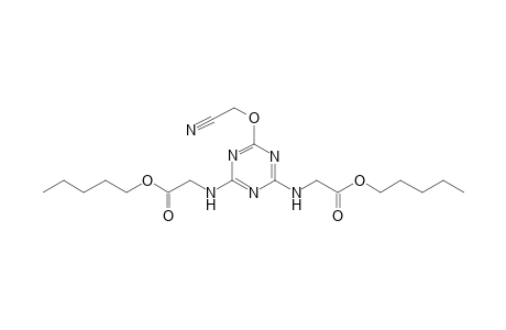 2-[[4-(cyanomethoxy)-6-[(2-oxo-2-pentoxyethyl)amino]-1,3,5-triazin-2-yl]amino]acetic acid pentyl ester