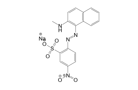 Benzenesulfonic acid, 2-[[2-(methylamino)-1-naphthalenyl]azo]-5-nitro-, monosodium salt