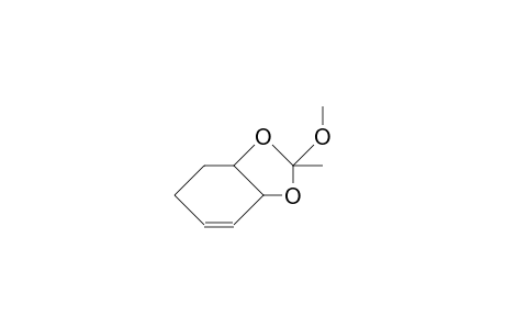 endo-8-Methoxy-8-methyl-cis-7,9-dioxa-bicyclo(4.3.0)nonene-2