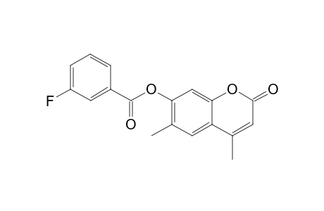 (4,6-dimethyl-2-oxo-chromen-7-yl) 3-fluorobenzoate