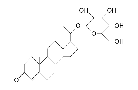 1-(Pregn-4-en-3-on-20a-yl).beta.-D-glucopyranoside