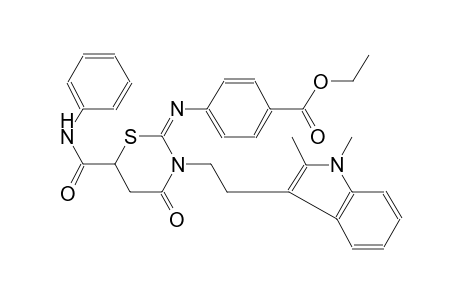 benzoic acid, 4-[[(2E)-3-[2-(1,2-dimethyl-1H-indol-3-yl)ethyl]tetrahydro-4-oxo-6-[(phenylamino)carbonyl]-2H-1,3-thiazin-2-