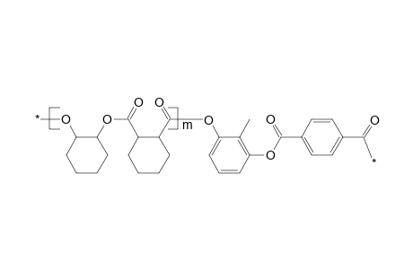 Poly[oxy-e-1,2-cyclohexyleneoxycarbonyl-e-1,2-cyclohexylenecarbonyl-beta-oxy-(2-methyl-1,3-phenylene)oxyterephthaloyl]