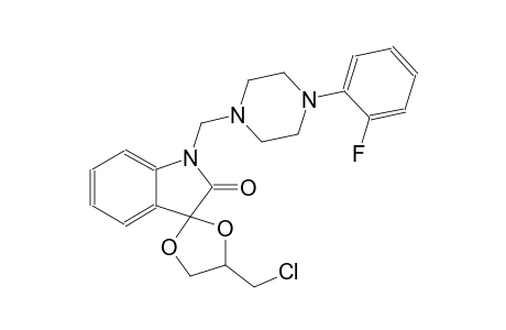 4-(chloromethyl)-1'-((4-(2-fluorophenyl)piperazin-1-yl)methyl)spiro[[1,3]dioxolane-2,3'-indolin]-2'-one