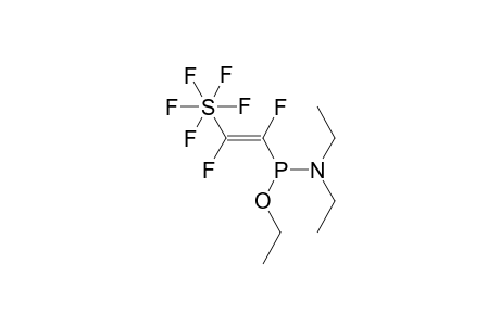 (E)-[1,2-Difluoro-1-(pentafluoro-lambda-6-sulfanyl)]-ethenyl-diethylamidoethyl-phosphonite