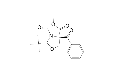 4-Oxazolidinecarboxylic acid, 4-benzoyl-2-(1,1-dimethylethyl)-3-formyl-, methyl ester, (2R-cis)-
