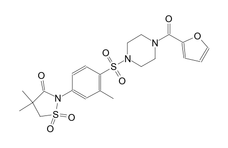 3-isothiazolidinone, 2-[4-[[4-(2-furanylcarbonyl)-1-piperazinyl]sulfonyl]-3-methylphenyl]-4,4-dimethyl-, 1,1-dioxide