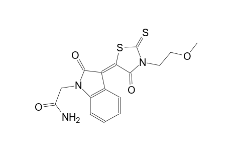 2-{(3Z)-3-[3-(2-methoxyethyl)-4-oxo-2-thioxo-1,3-thiazolidin-5-ylidene]-2-oxo-2,3-dihydro-1H-indol-1-yl}acetamide