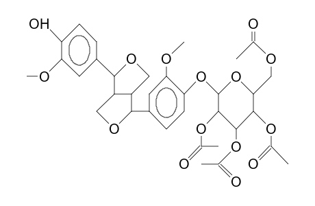 Pinoresinol-4-glucoside peracetate