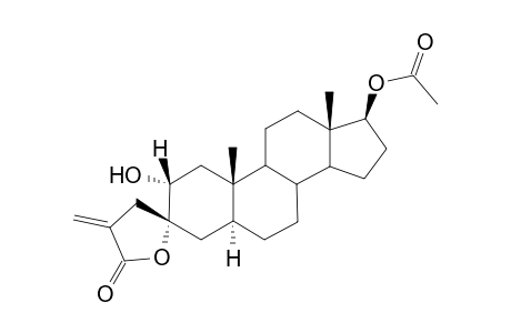 17-Acetoxyspiro[2-hydroxyandrostane-3,4'-.alpha.methylene-.gamma.-butyrolactone]
