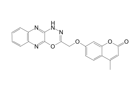 2-[(4'-Methylcoumarin-7'-yl)oxymethyl]-oxadiazino[2,3-b]-quinoxaline