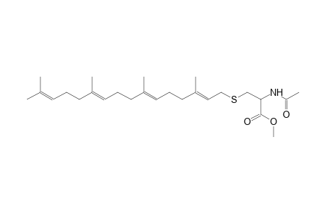 2-Acetylamino-3-(3,7,11,15-tetramethyl-hexadeca-2,6,10,14-tetraenylsulfanyl)-propionic acid methyl ester