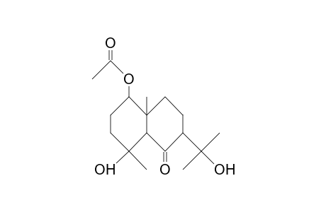 1b-Acetoxy-4b,11-dihydroxy-eudesman-6-one