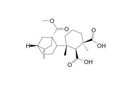 1,2-Cyclohexanedicarboxylic acid, 3-(1-carboxy-6-methylenebicyclo[3.2.1]oct-2-yl)-1,3-dimethyl-, 1-methyl ester, [1R-[1.alpha.,2.beta.(1R*,2S*,3S*),5.beta.]]-