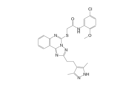 acetamide, N-(5-chloro-2-methoxyphenyl)-2-[[2-[2-(3,5-dimethyl-1H-pyrazol-4-yl)ethyl][1,2,4]triazolo[1,5-c]quinazolin-5-yl]thio]-
