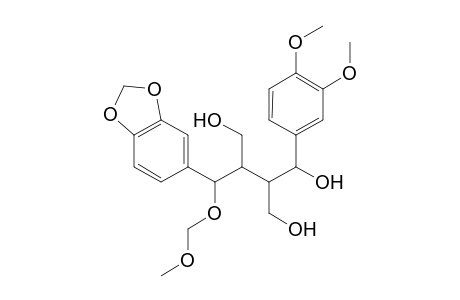 2,3-bis(Hydroxymethyl)-1-(methoxymethoxy)-1-(3',4'-methylenedioxyphenyl)-4-(3",4"-dimethoxyphenyl)-4-hydroxybutane