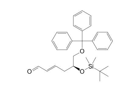 (5S,2E)-5-tert-Butyldimethylsilyloxy-6-trityloxy-2-hexenal
