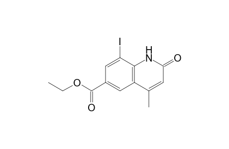 8-iodo-2-keto-4-methyl-1H-quinoline-6-carboxylic acid ethyl ester