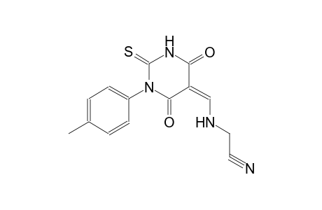 {[(Z)-(1-(4-methylphenyl)-4,6-dioxo-2-thioxotetrahydro-5(2H)-pyrimidinylidene)methyl]amino}acetonitrile