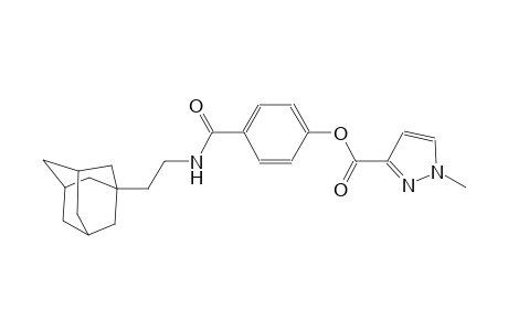 1H-pyrazole-3-carboxylic acid, 1-methyl-, 4-[[(2-tricyclo[3.3.1.1~3,7~]dec-1-ylethyl)amino]carbonyl]phenyl ester